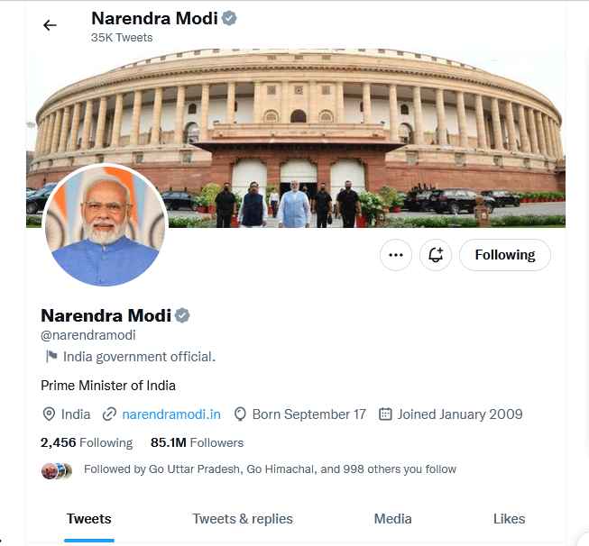  PM Modi Twitter Accounts Blue Tick Missing