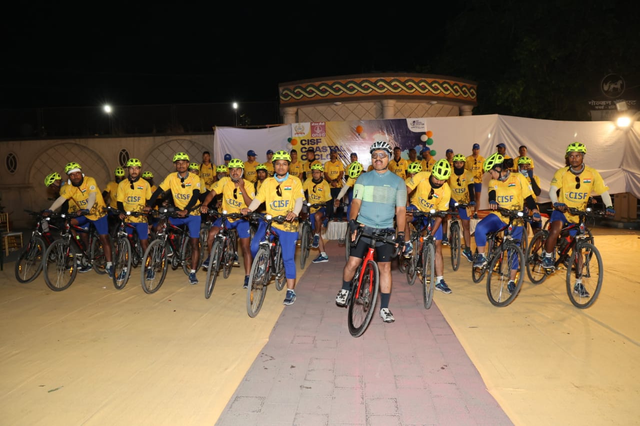 CISF Coastal Cyclothon completes half of its Journey