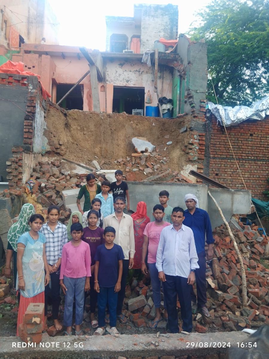 Two-Storey House Collapsed in the Rain