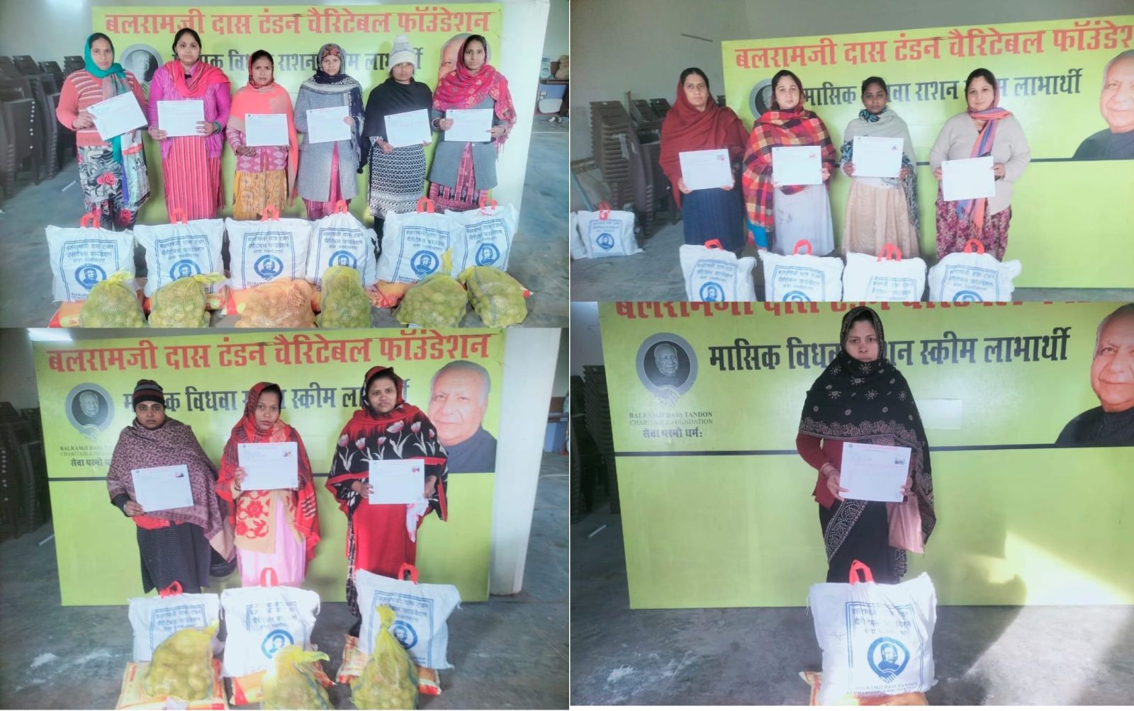 Balram Ji Das Foundation Distributed Ration to Needy Women