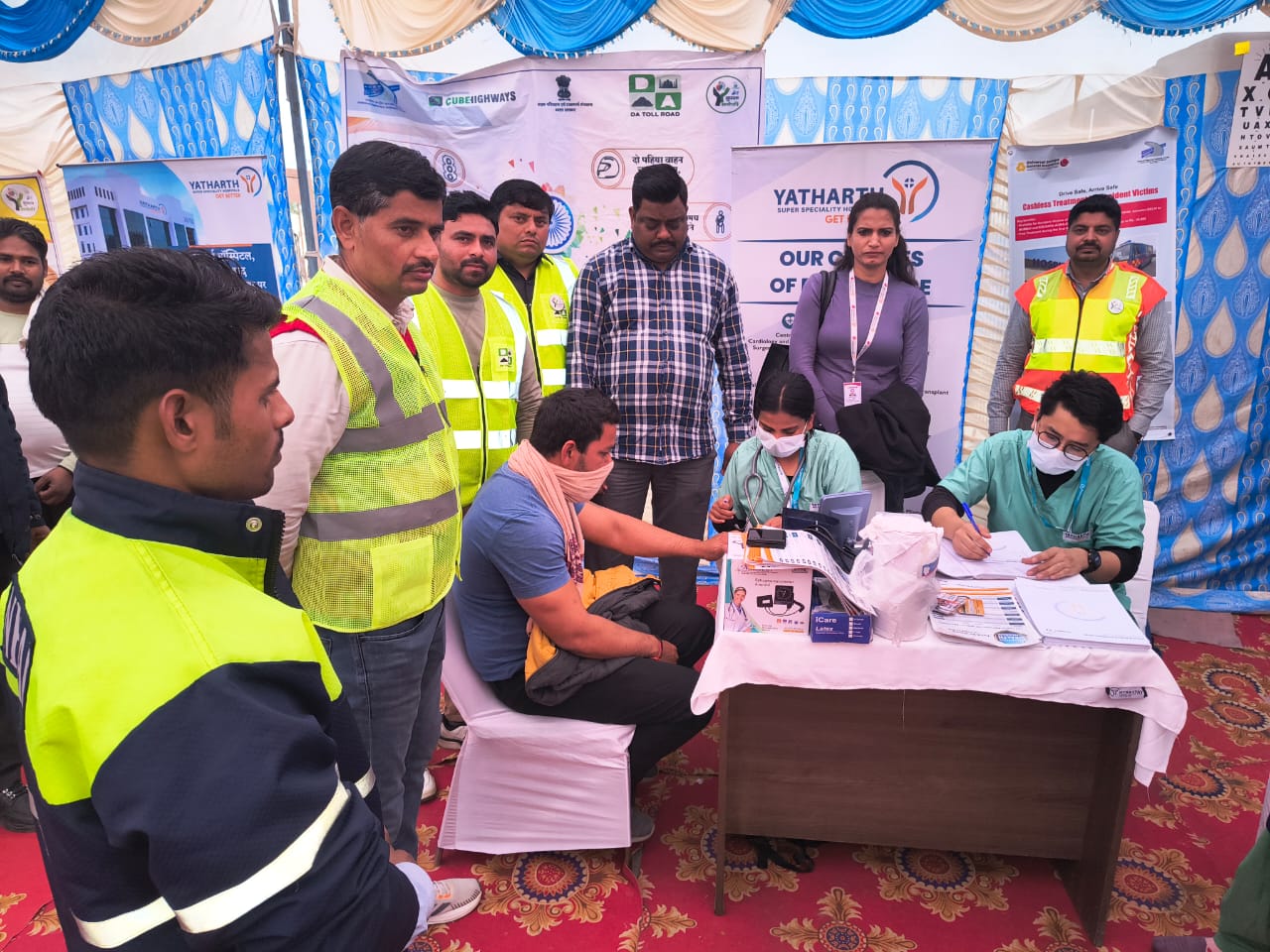 Health Check-up Camp at Gadpuri Toll Plaza