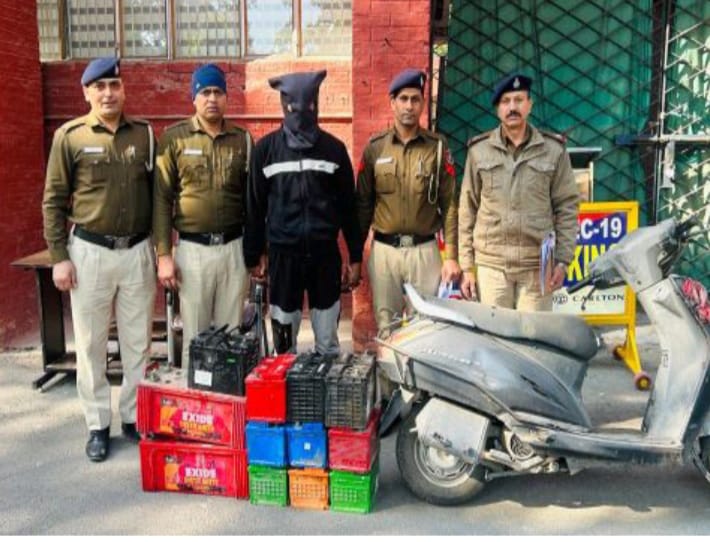 Police arrested the accused in the case of battery theft