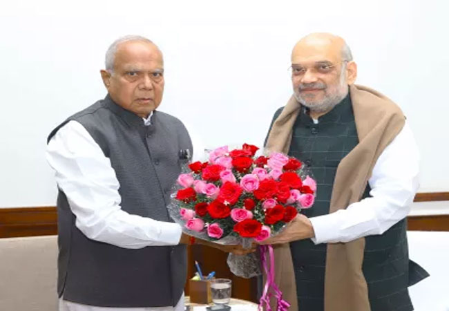 Banwari Lal Purohit With Amit Shah