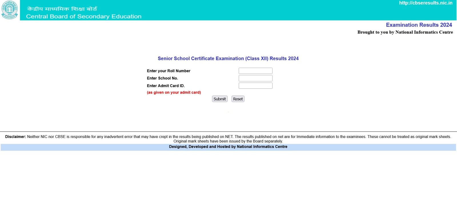 CBSE Board 12th Result 2024 Declared Click To Check It On cbseresults.nic.in