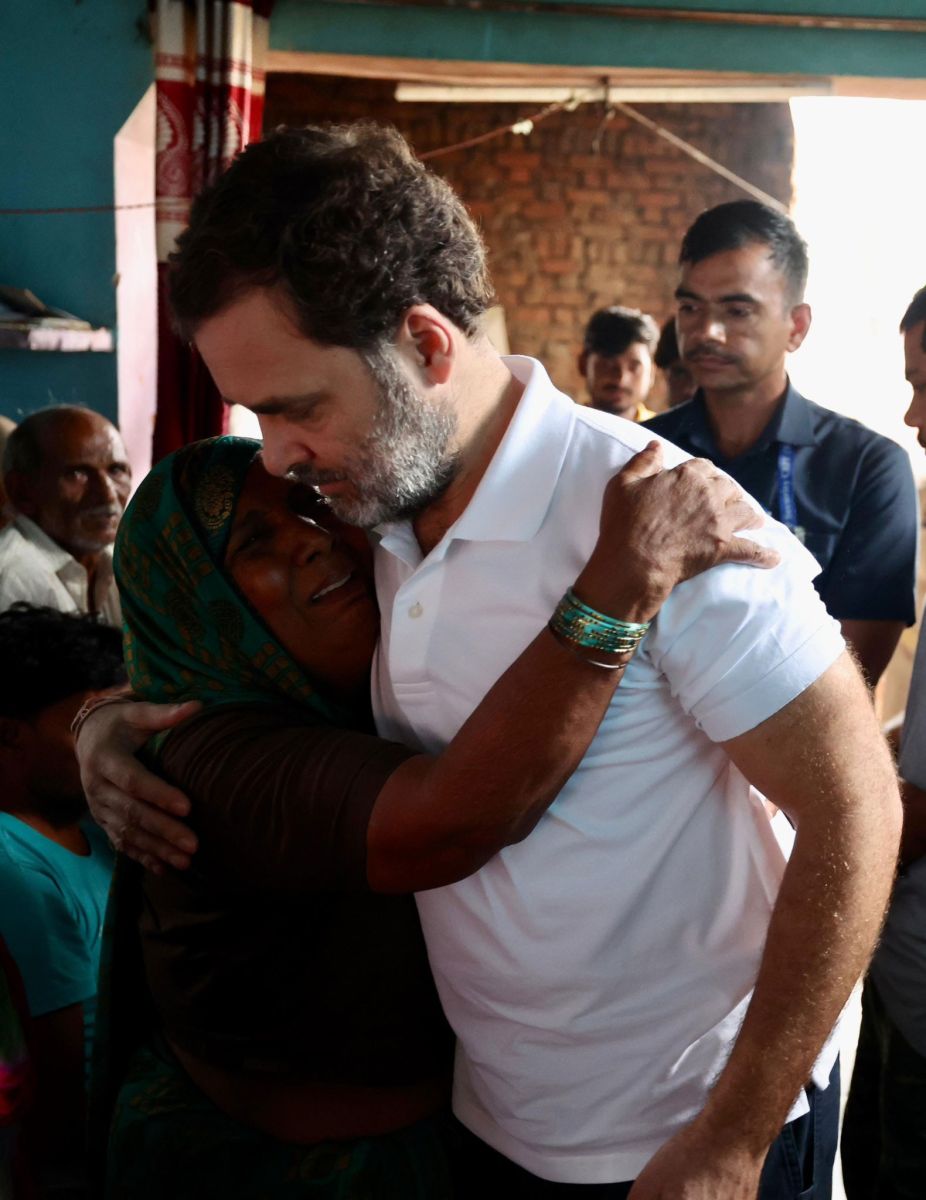 Congress MP and Lok Sabha LoP Rahul Gandhi met Hathras Stampede Victims