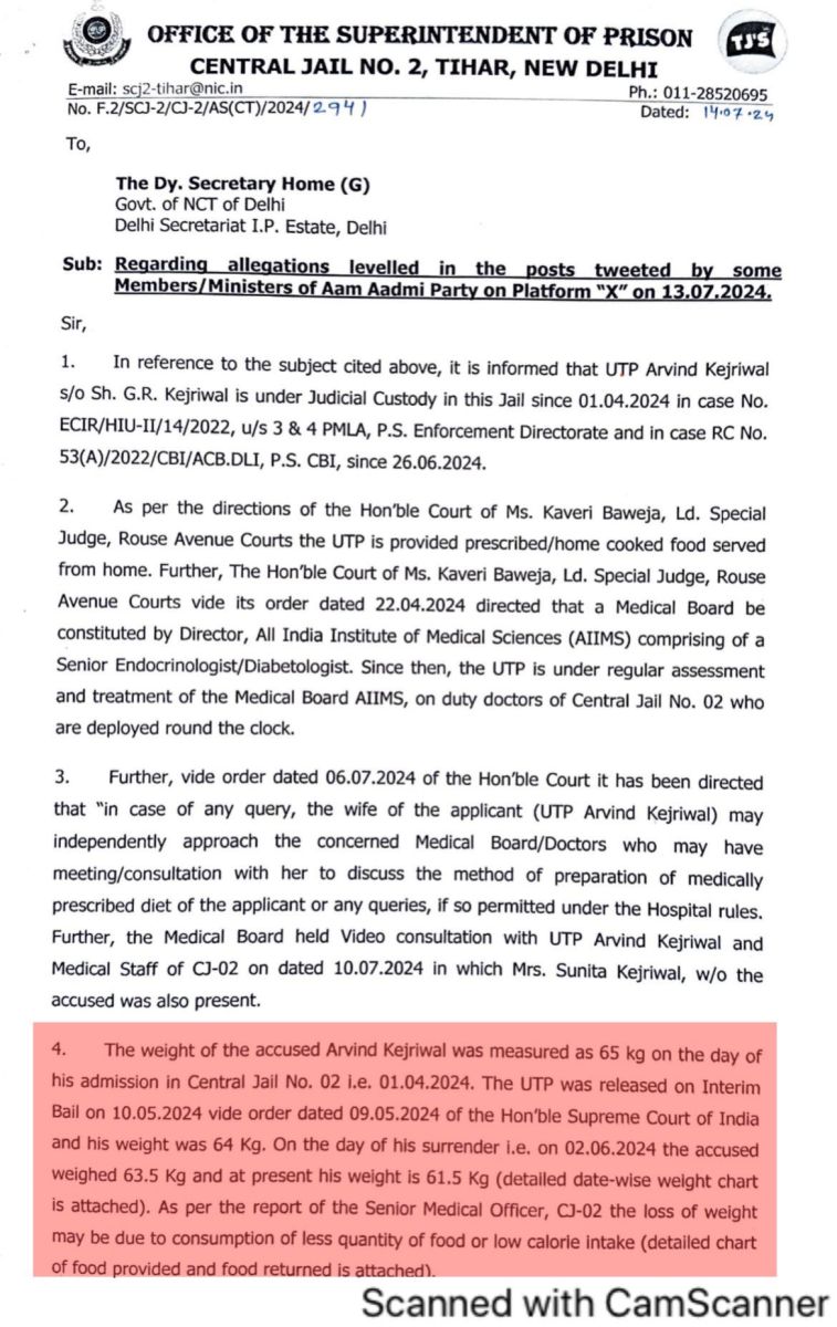 Delhi CM Arvind Kejriwal Diabetes Level Weight Loss Medical Report