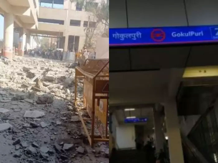 Delhi Gokulpuri Metro Station Wall Collapsed Persons Injured 