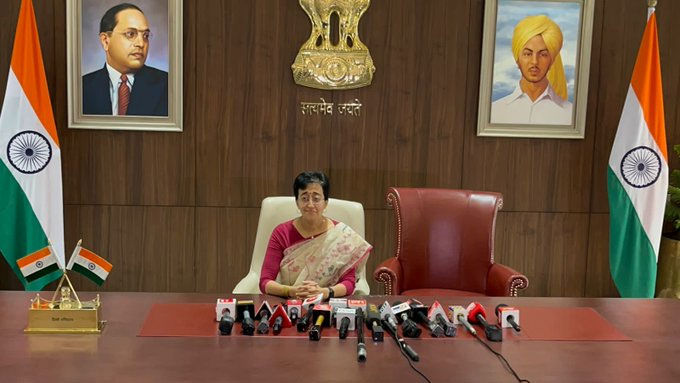 Delhi New CM Atishi Takes Charge But Not Sit On Former CM Kejriwal Chair