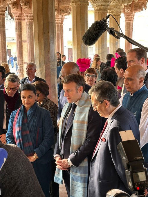 Emmanuel Macron In Amer Fort Rajasthan