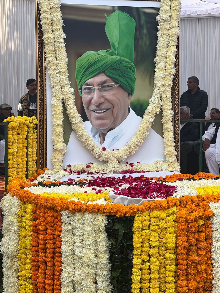  Former CM OP Chautala Antim Darshan Last Journey Funeral