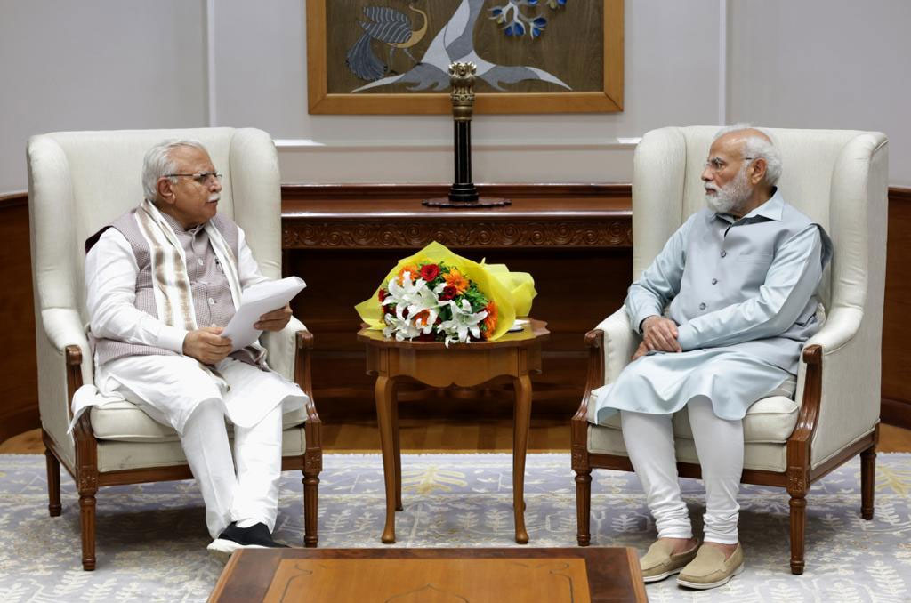 Haryana CM Manohar Lal meets PM Modi