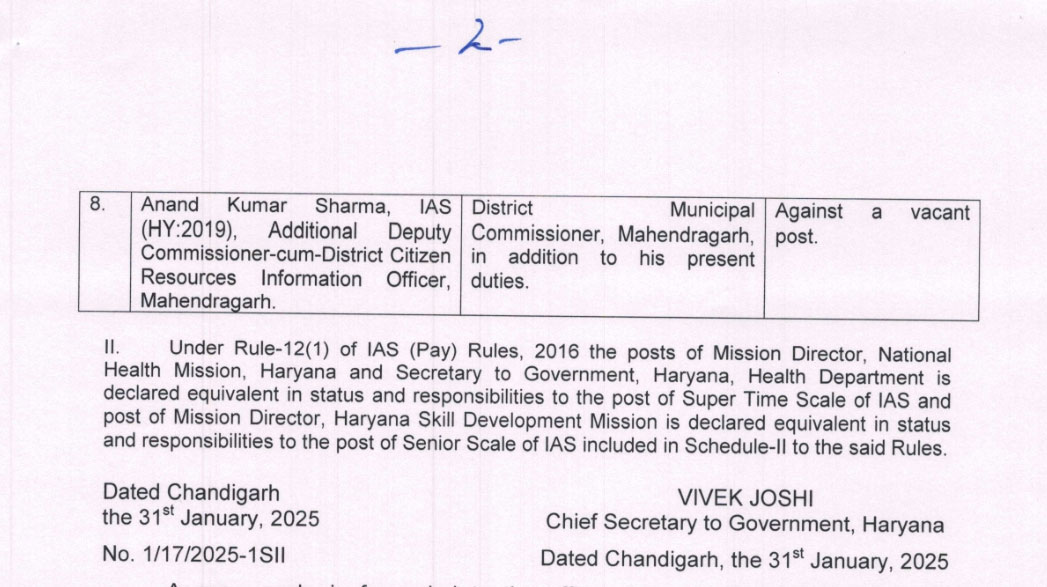 Haryana IAS Transfers Ambala DC Removed Minister Anil Vij Video News