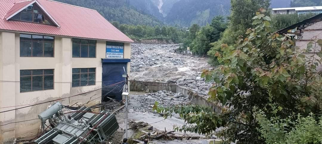  Himachal Manali Cloud Burst Video Anjani Mahadev Naala Flood 