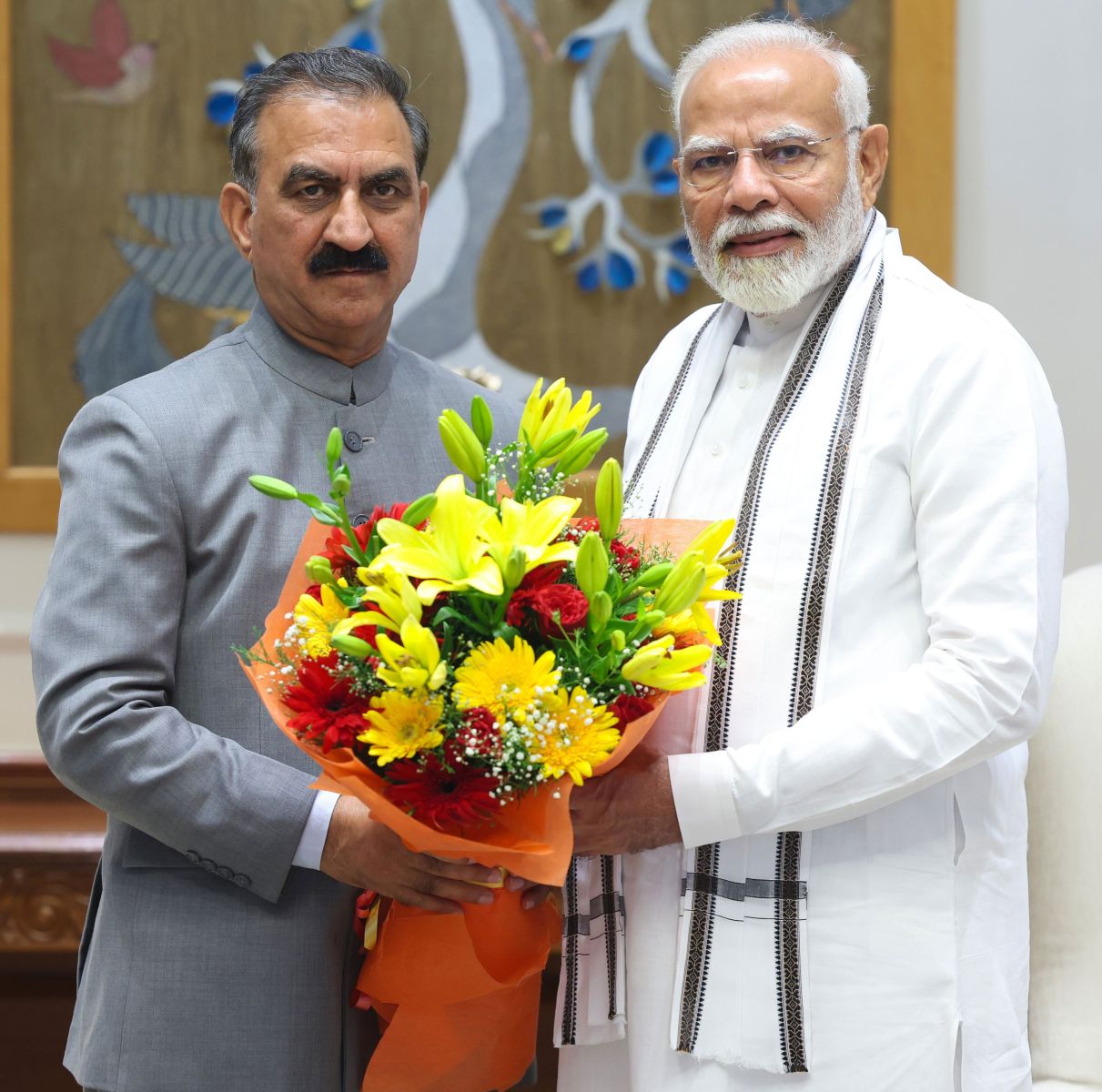   Himachal Pradesh CM Sukhvinder Sukhu met Prime Minister Narinder Modi