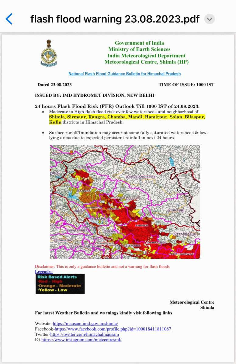 Himachal Rain Landslide Updates