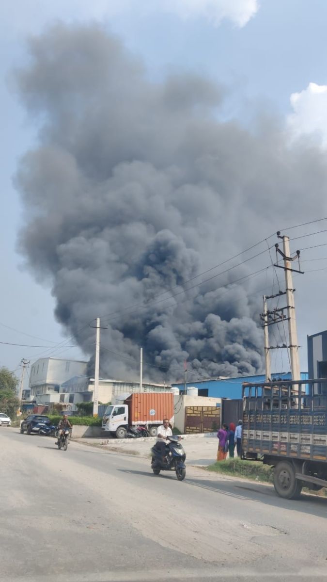 Sonipat Badi Industrial Area Factory Fire