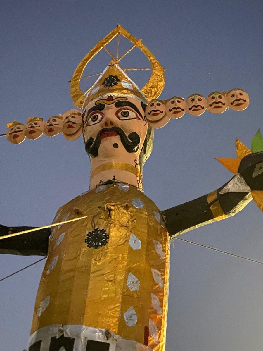 Chandigarh Dussehra Ravan Kumbhakarna Meghnad Effigies Ready For Dahan