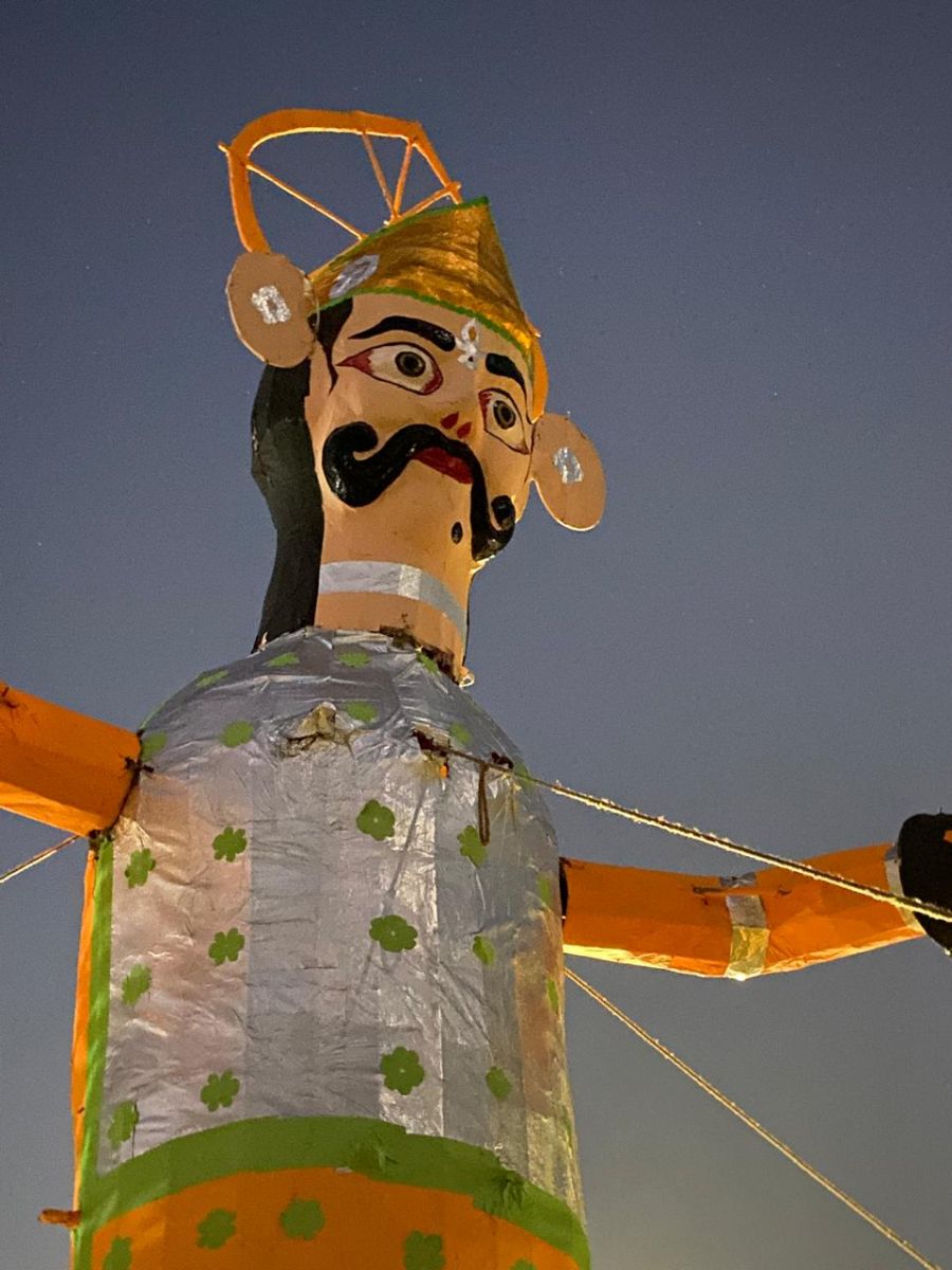 Chandigarh Dussehra Ravan Kumbhakarna Meghnad Effigies Ready For Dahan