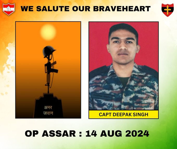 Jammu-Kashmir Indian Army Captain Shaheed Doda Operation Assar Update