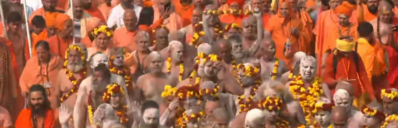 MahaKumbh Akharas Mauni Amavasya Amrit Snan Holy Dip at Triveni Sangam