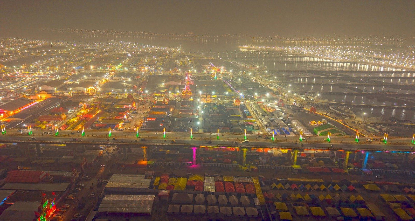  MahaKumbh Beautiful Night Visuals Prayagraj Kumbh Mela 2025 View