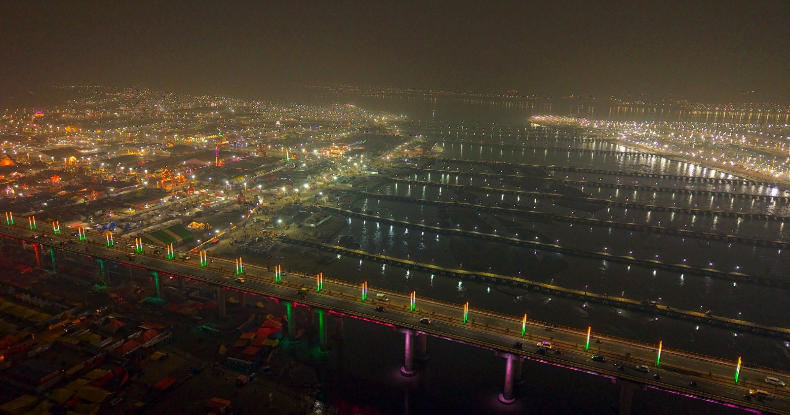  MahaKumbh Beautiful Night Visuals Prayagraj Kumbh Mela 2025 View