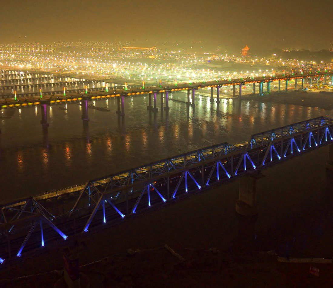  MahaKumbh Beautiful Night Visuals Prayagraj Kumbh Mela 2025 View