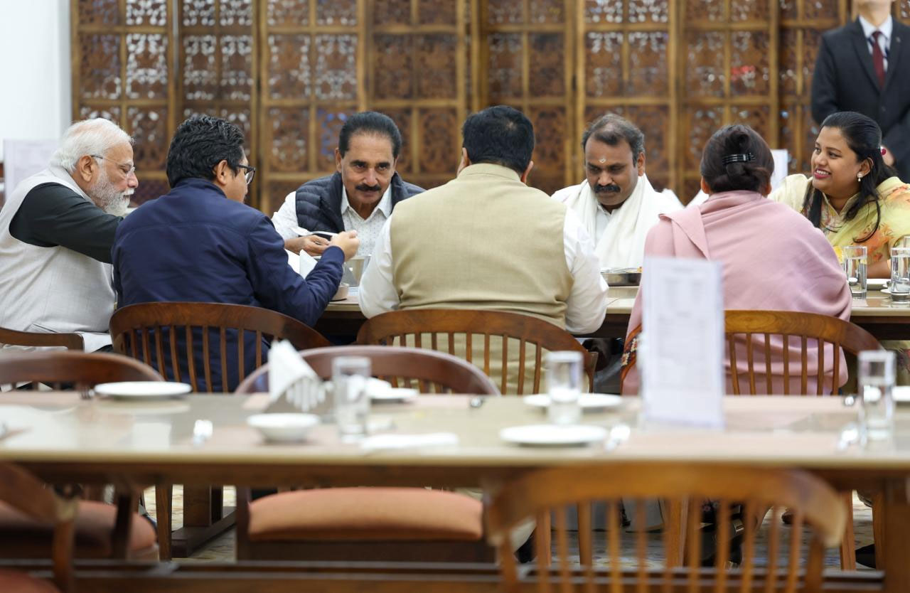 PM Modi Lunch With MPs