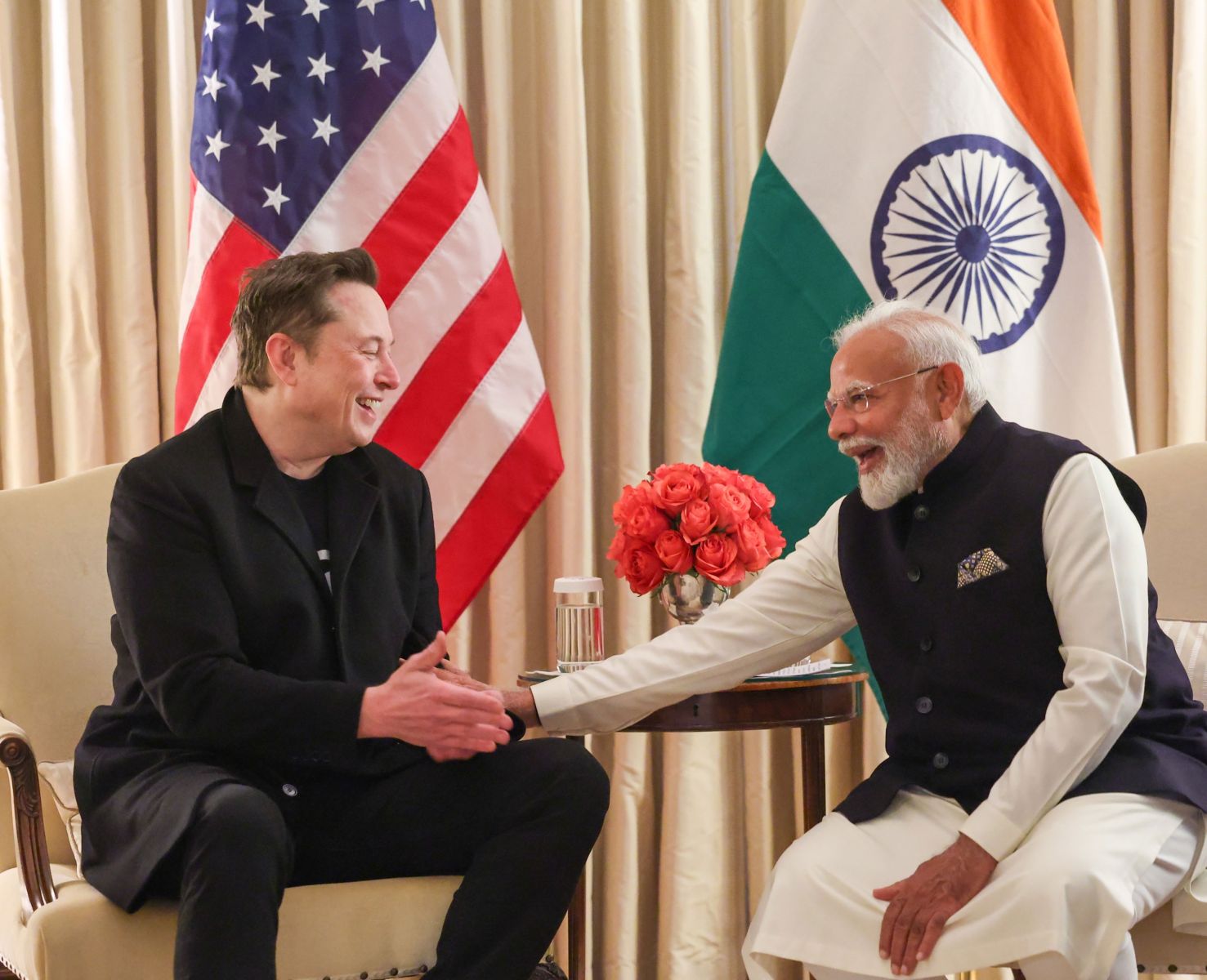 PM Modi meet Elon Musk And With Family