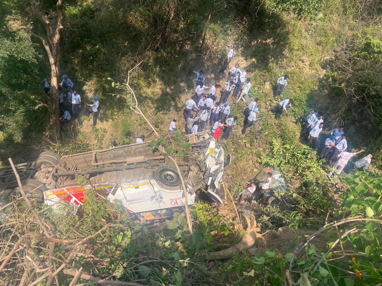 Panchkula Morni Bus Fell Into Ditch Accident Children Injured