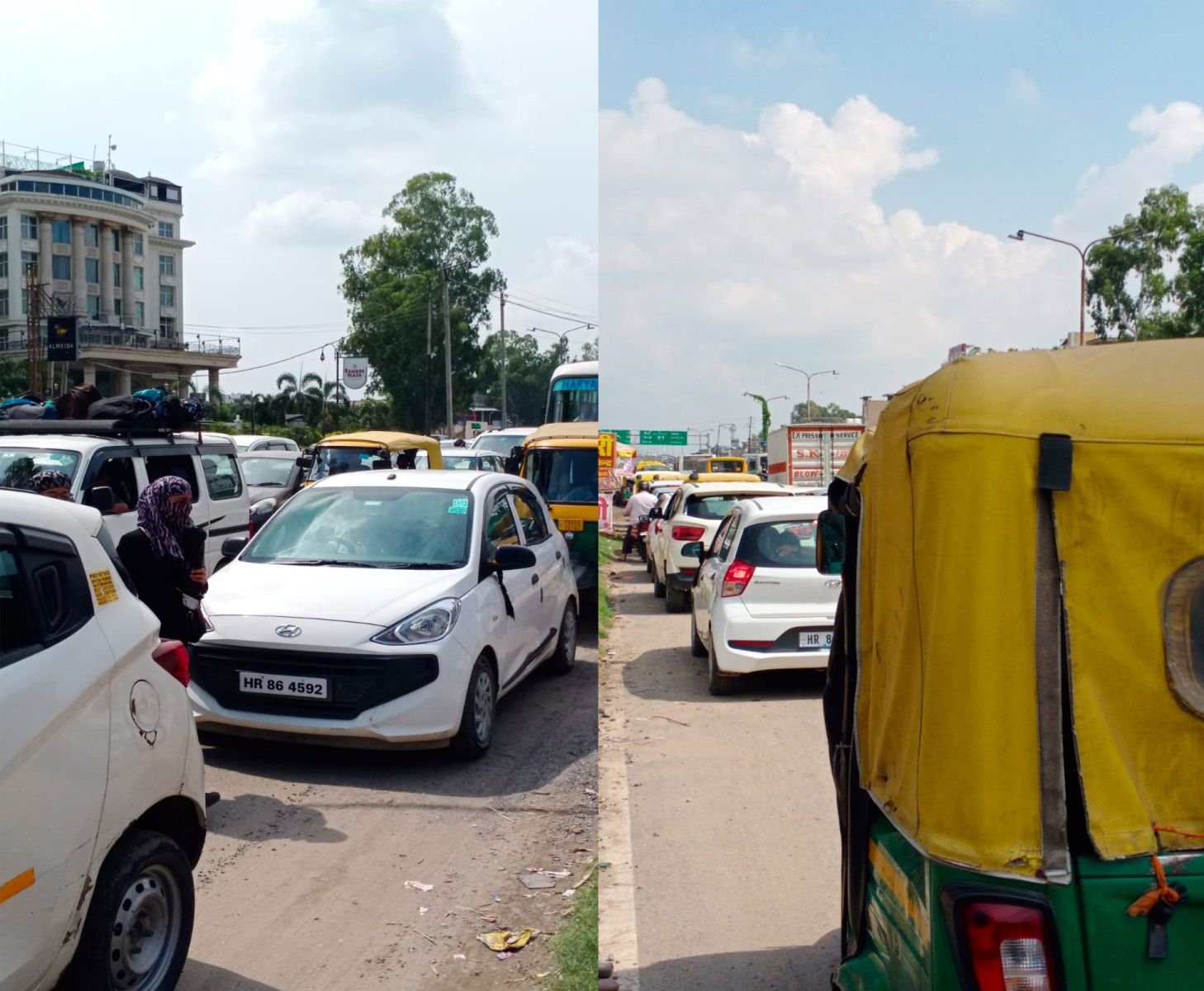  Chandigarh-Ambala Highway Heavy Traffic