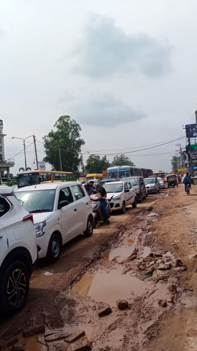  Chandigarh-Ambala Highway Heavy Traffic