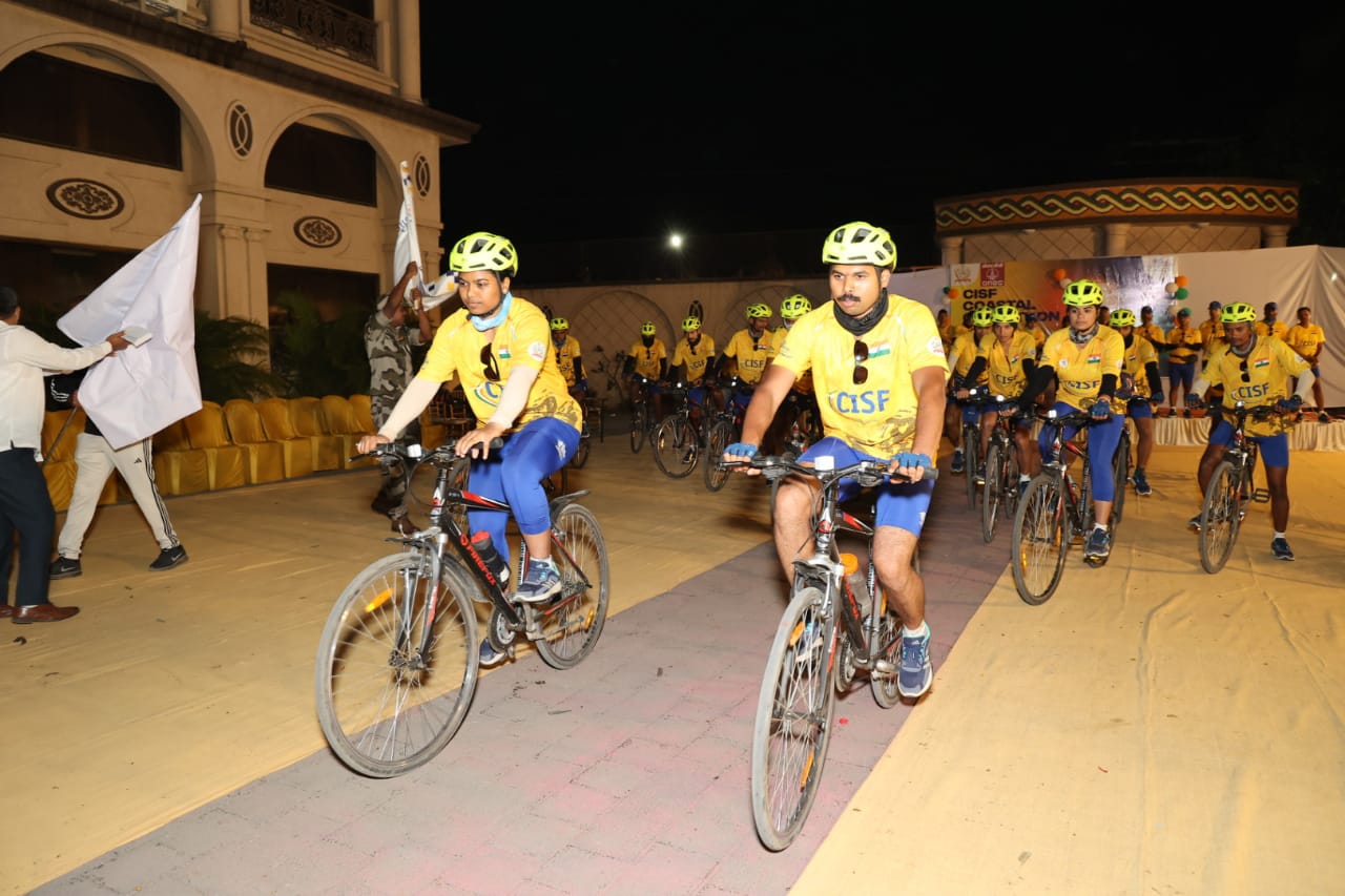 CISF Coastal Cyclothon completes half of its Journey