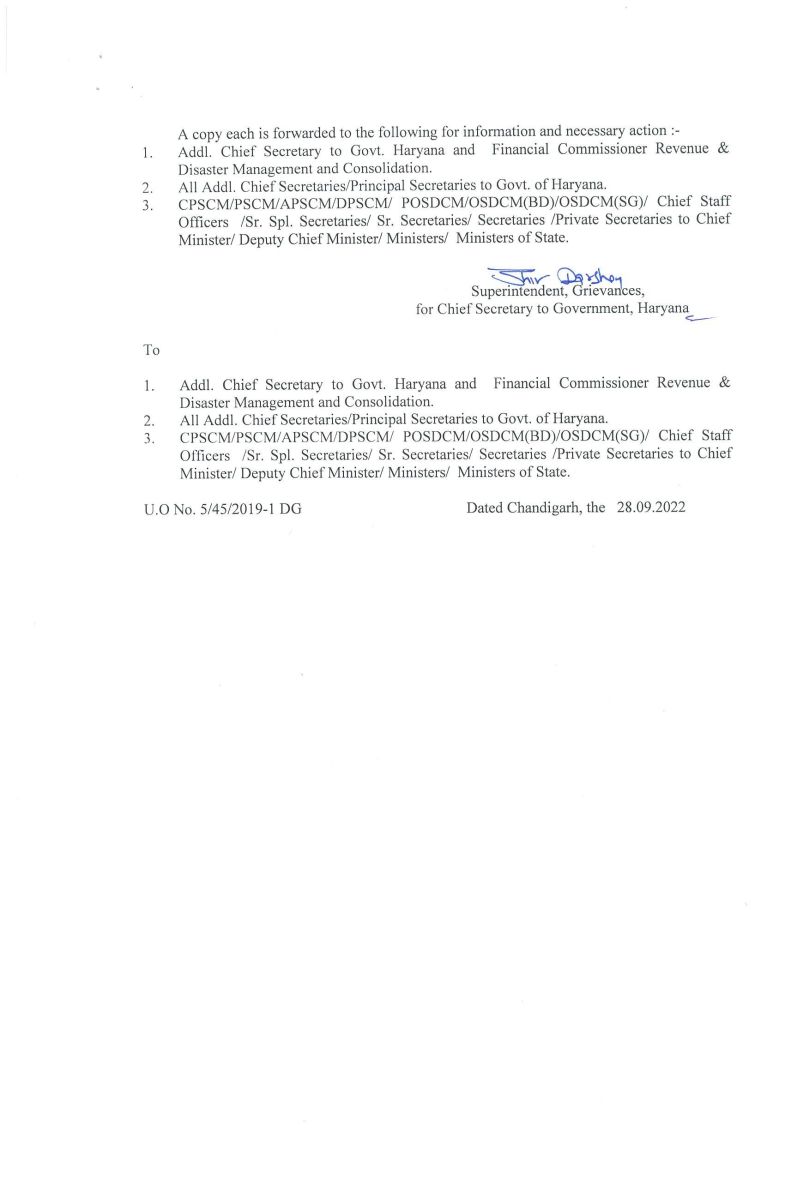 Allotment of Districts