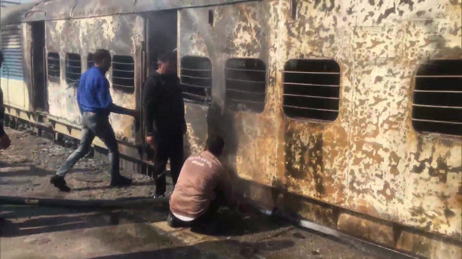 Fire broke out in Train near Meerut