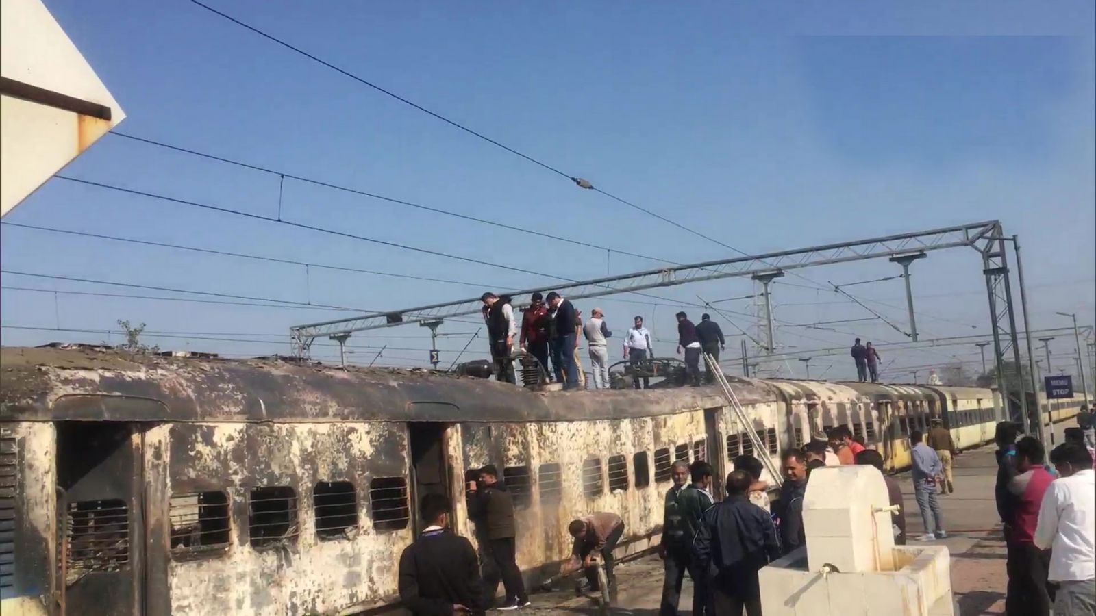 Fire broke out in Train near Meerut