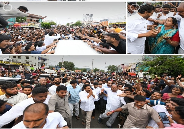 YS Jagan visits flood-affected areas