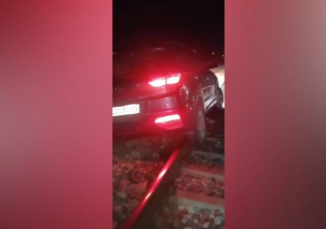 The car was driven on the track in Amroha