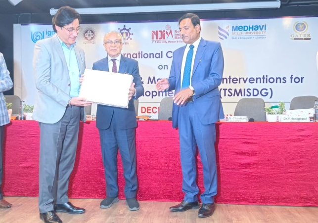 Shri Vishwakarma Skill University receives international award