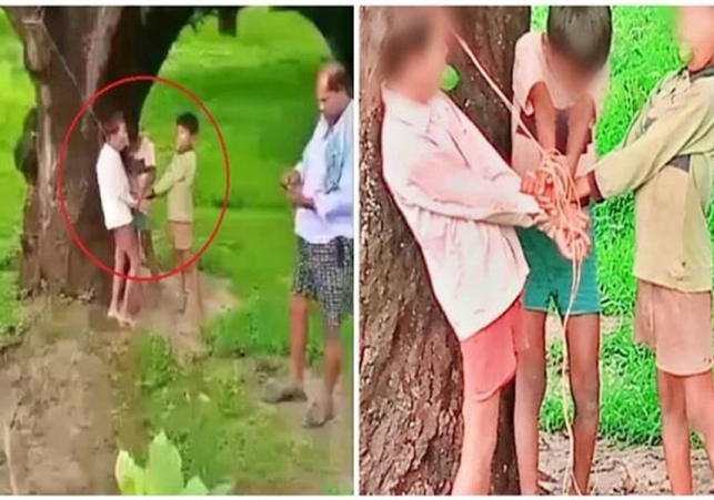 Children Tied to a Tree and Beaten