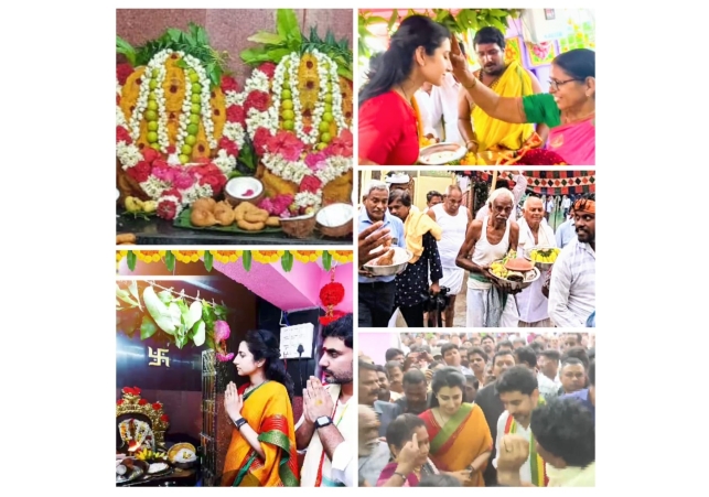 IT Minister Lokesh Performed Puja Archana