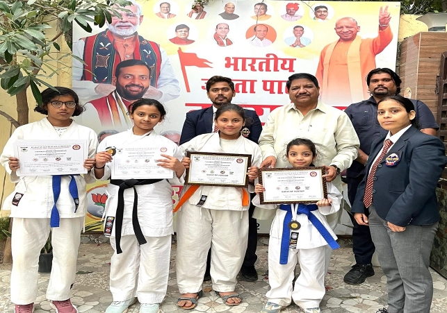 Players took Blessings from Senior BJP Leader