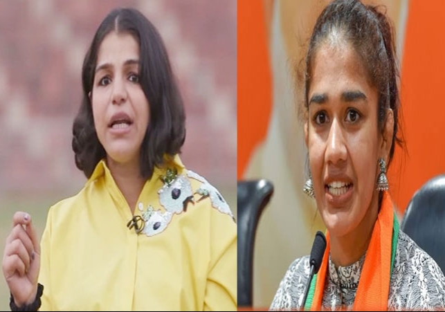 Babita Phogat Counter Attack on Sakshi Malik Statement on Wrestlers Protest