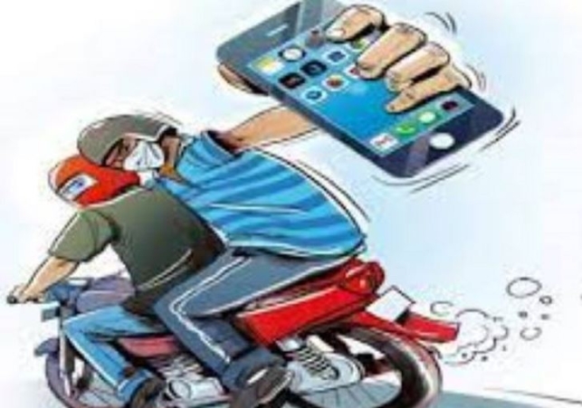 Motorcyclist Snatched a Mobile Phone