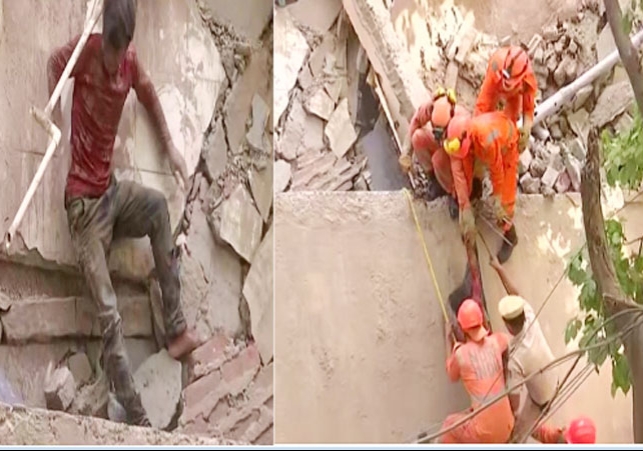 Delhi Building Collapses in Satya Niketan Area