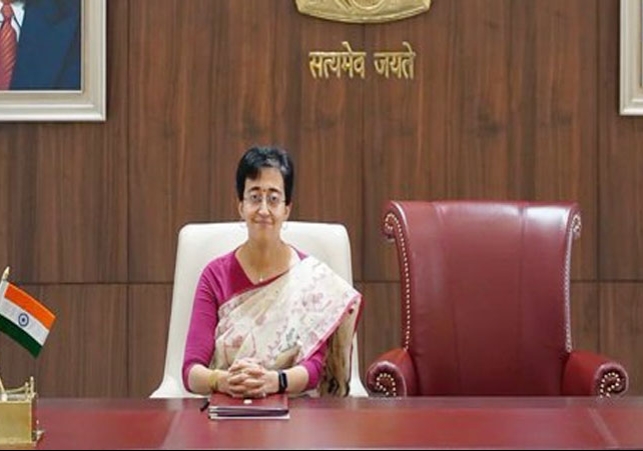 Delhi New CM Atishi Takes Charge But Not Sit On Former CM Kejriwal Chair