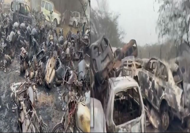 Delhi Police Training School Major Fire More Than 200 Vehicles Burnt