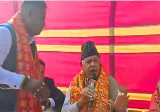 Farooq Abdullah Sang Durga Bhajan Video Viral Jammu-Kashmir News