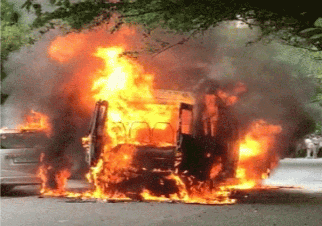 Fire in Bus