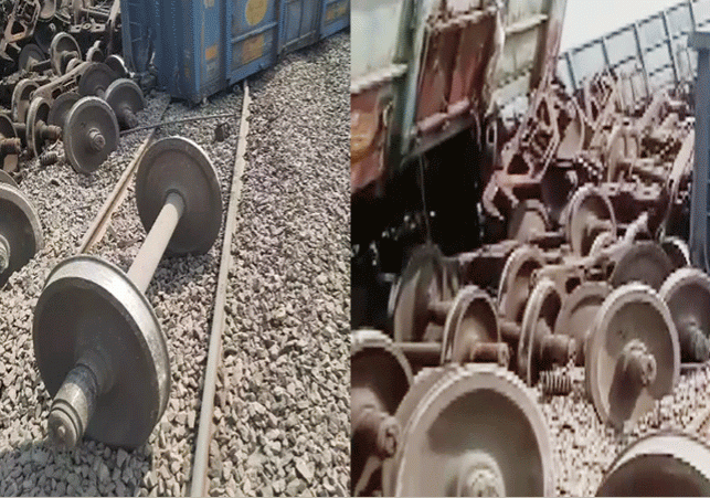 Goods Train Derail And Overturned In UP